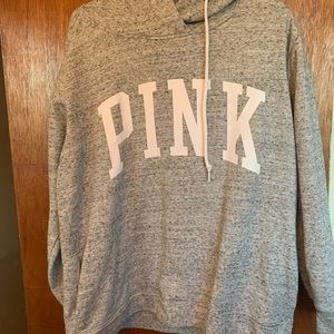VS PINK HOODIE grey